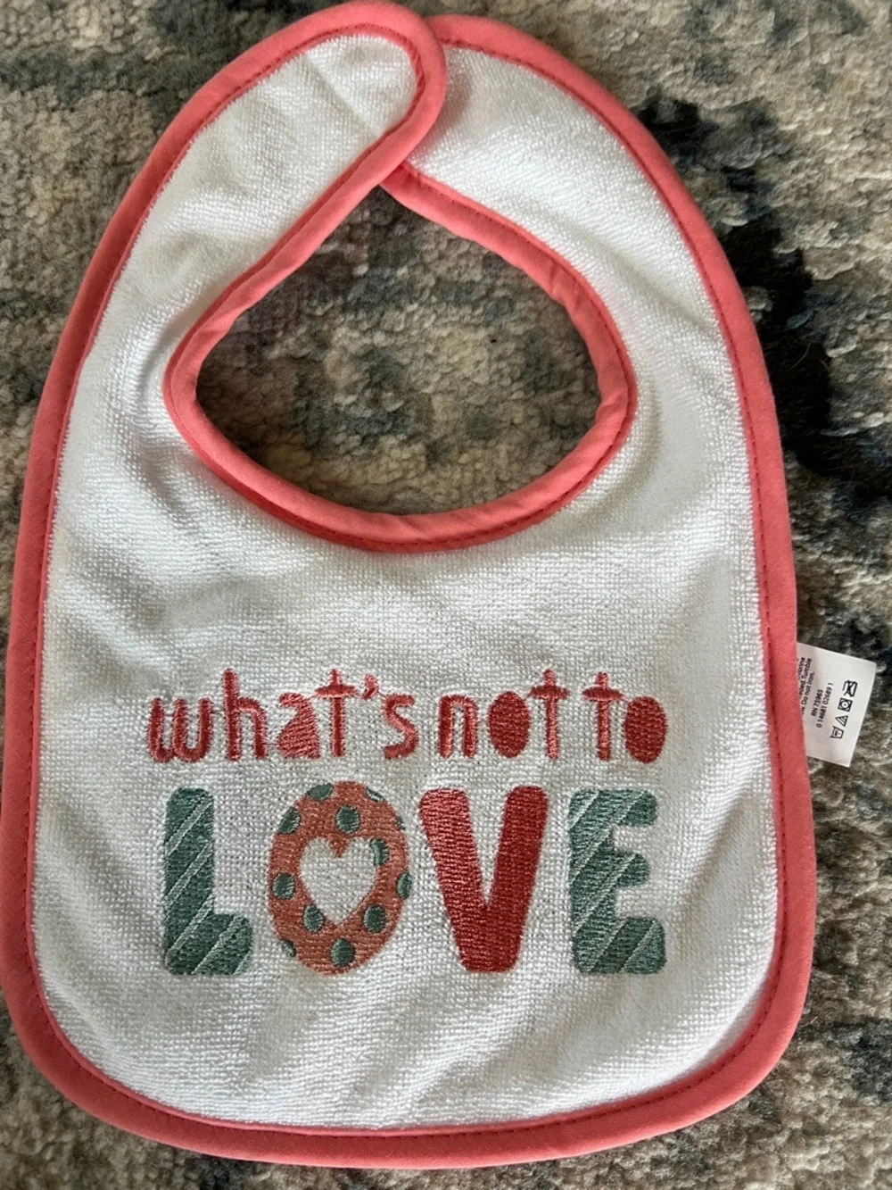 All Cute All The Time Pink & Green Baby Bib Set